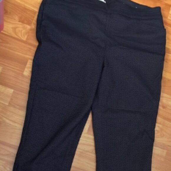 Chico Blue Textured Print Ankle Pants Size 2.5 = Size 14 - Picture 2 of 5
